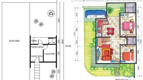 Berikut contoh gambar denah rumah minimalis 2 lantai terbaru sebagai inspirasi anda untuk membangun rumah dengan. Ratusan Tampilan Denah Rumah Type 21 Versi Orang Kaya