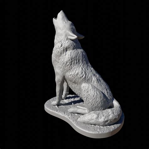 Stl File Wolf Howling・3d Print Model To Download・cults