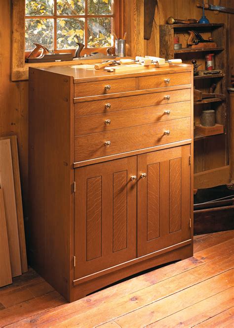Classic Oak Tool Cabinet Woodworking Project Woodsmith Plans