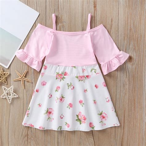 Summer Toddler Kids Baby Girls Flower Print Ruched Short Sleeve