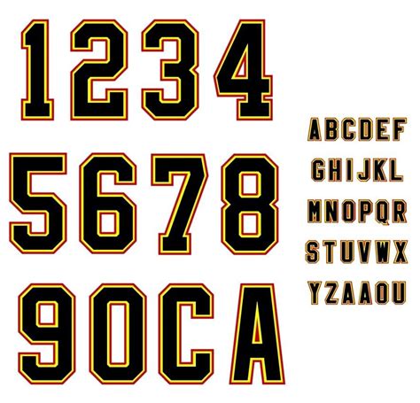 Sports Numbers Numbers Typography Lettering