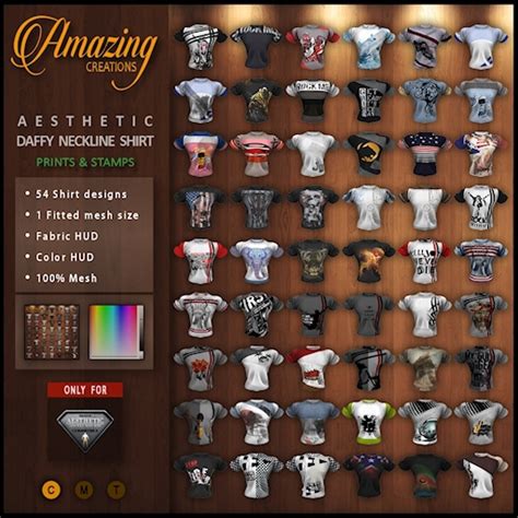 Second Life Marketplace Amazinng Creations 54 Aesthetic Daffy Shirts