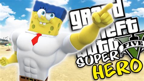 The Ultimate Superhero Spongebob Mod Gta 5 Pc Mods Gameplay Youtube