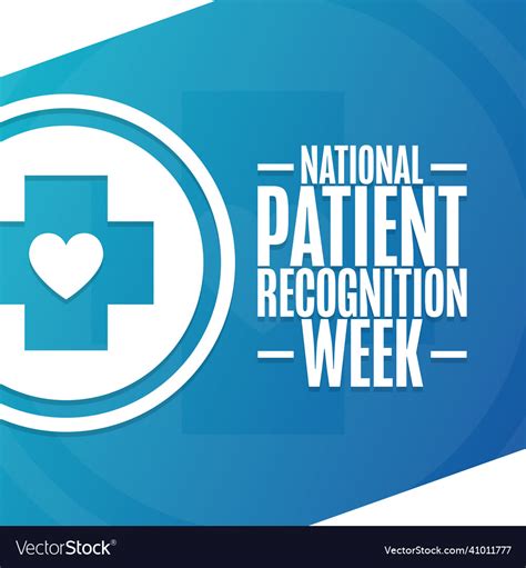 national patient recognition week holiday concept vector image