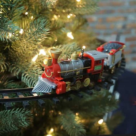 Electric Christmas Tree Train Set Attaches To Your Tree Realistic Sounds Lights Christmas T
