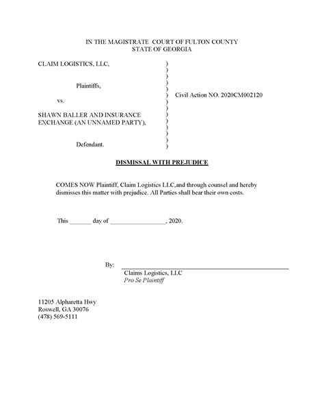 Motion To Dismiss Template