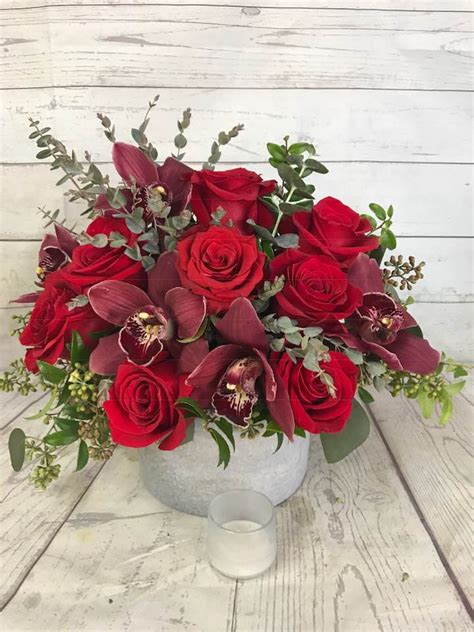 Earthy Red Roses In Valley Village By Dianas Flowers