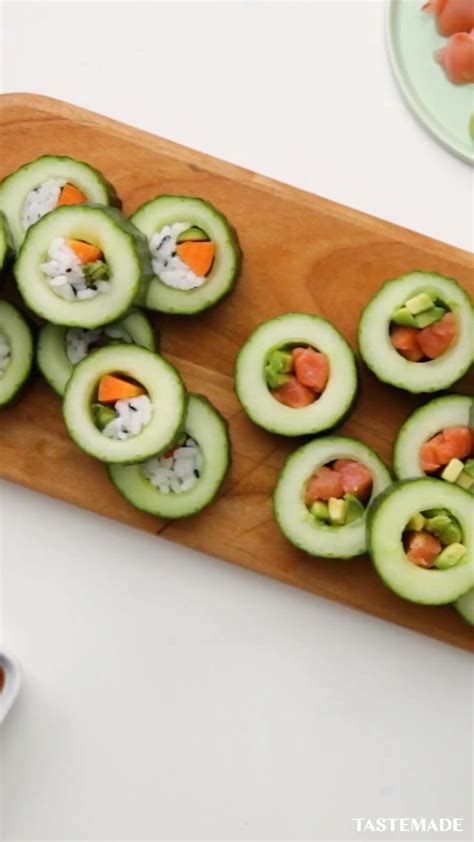 Cucumber Sushi Video Recipe Video Party Snack Food Tastemade