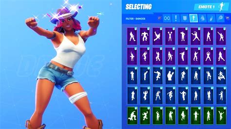 🔥 Calamity Cowgirl Skin Showcase With All Fortnite Dances And Emotes Youtube