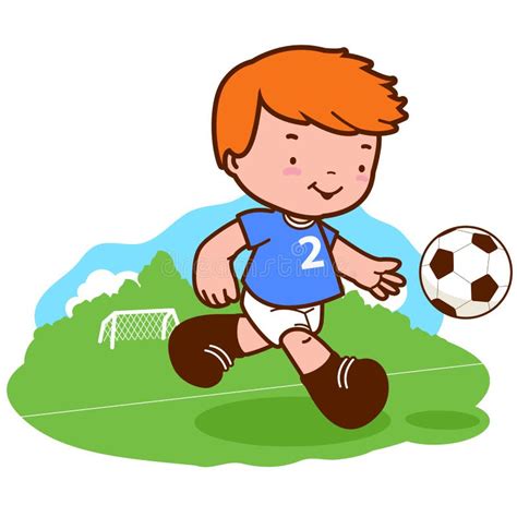 Boy Playing Soccer Stock Vector Illustration Of Exercising 36620529