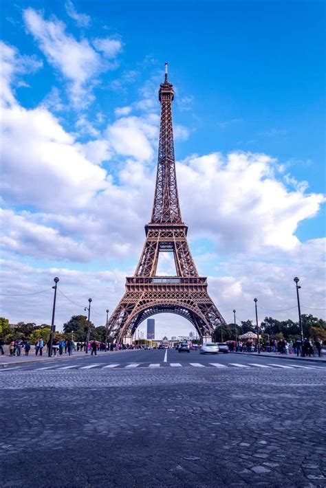 Vinyl Backdrops For Photography Tower Eiffel Blue Sky White Cloud Paris