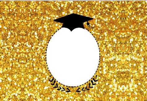 7x5ft Gold Glitter Sequins Graduation Hat Mirror Class 2018 Custom