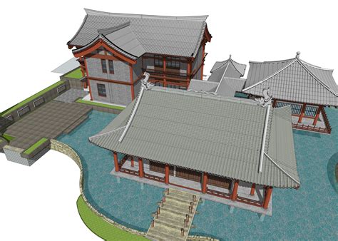 3d Model Ancient Chinese Architecture Cgtrader