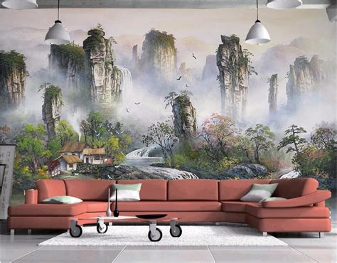 Custom Mural 3d Wallpaper Chinese Landscape The Somebody Else Room Home