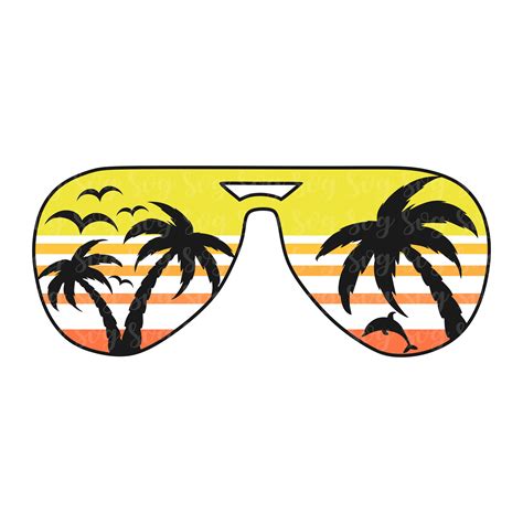 Palm Tree Svg Sunset Svg Aviator Sunglasses Svg Isummer Svg Pngdxf