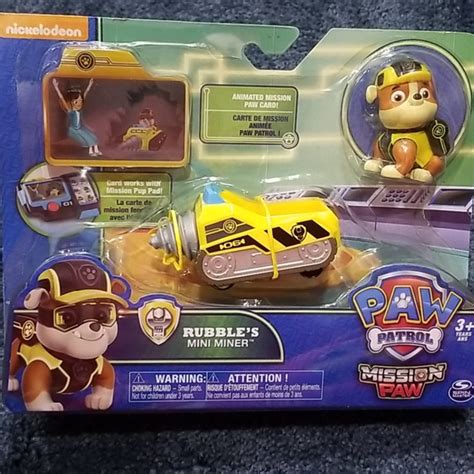Spin Master Toys Nwt Paw Patrol Rubbles Mini Miner Mission Paw