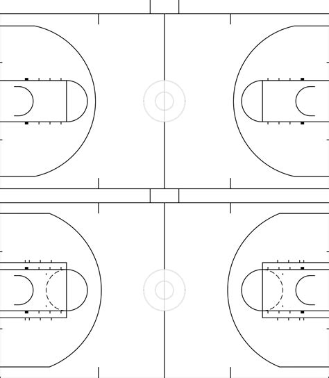 Basketball Court Lines Png Free Logo Image