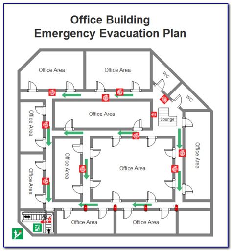 Emergency Evacuation Plan Map Template