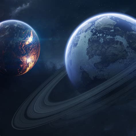 Desktop Wallpaper Saturn Space Planet Of Rings Hd Image Picture
