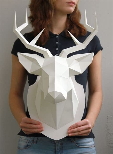 You must leave your suggested name here at swirlydoos so head on over to swirlydoos and name that flower!! DIY - Deer head - Paper craft - Geometric - Polygon - Trophy - Wall - Decoration - Idea ...
