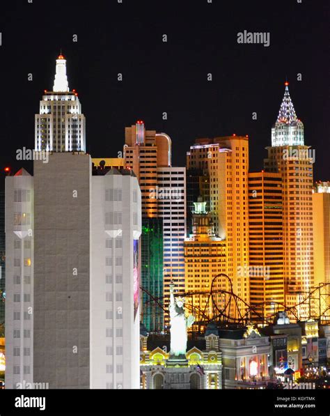 Las Vegas Strip Hotels 2012 Stock Photo Alamy