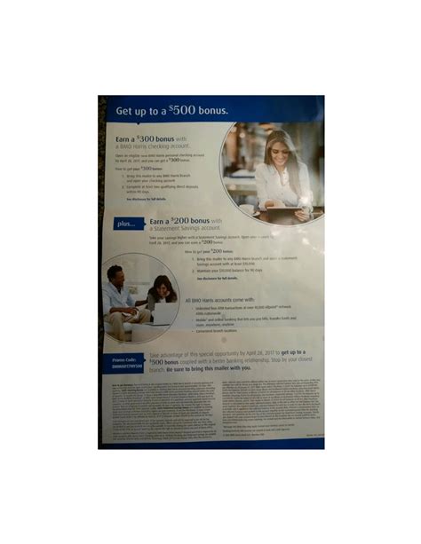 Check spelling or type a new query. BMO Harris $300 Checking & $200 Savings In Branch Bonuses ...