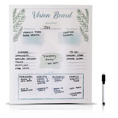 Buy Dry Erase Vision Board Framed Dream Vision Board Wall Planner