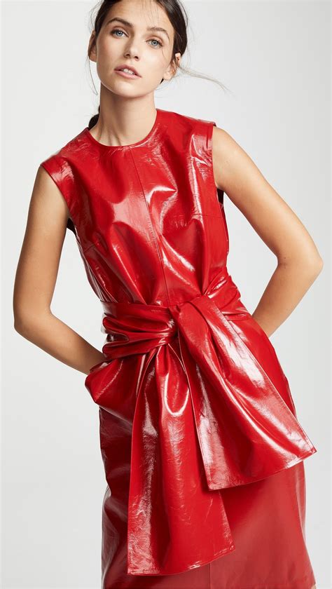 Msgm Faux Leather Dress Leather Dresses Faux Leather Dress Leather