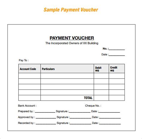 17 Free Voucher Templates Word Excel Formats