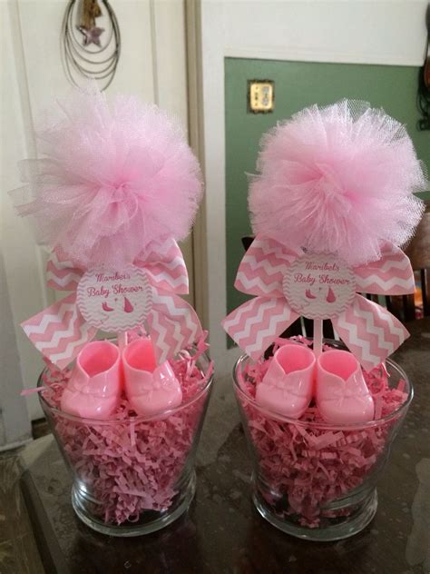 Pink Chevron Baby Shower Centerpieces Baby Shower Crafts Girl Baby