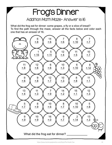 Free Math Maze Worksheets