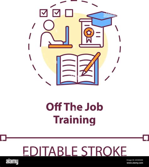 Off The Job Training Concept Icon Stock Vector Image And Art Alamy