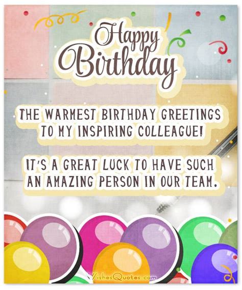 Heartfelt Birthday Wishes For Colleagues By WishesQuotes