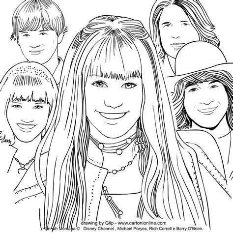 Dibujos Hannah Montana 001 Dibujos Y Juegos Para Pintar Y Colorear