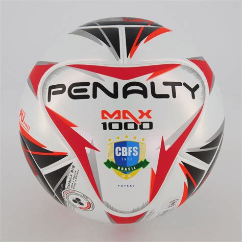 Bola Penalty Max 1000 Futsal Branca E Laranja Futfanatics