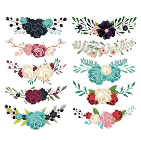 Flower Iron On Heat Transfer Patches For Clothing Strips Applique