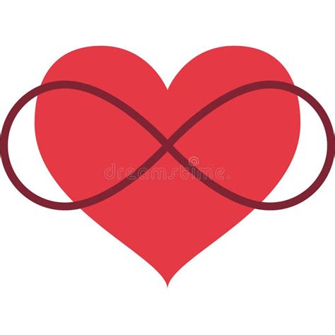 Infinity Heart Filled Icon Vector Stock Vector Illustration Of Filled