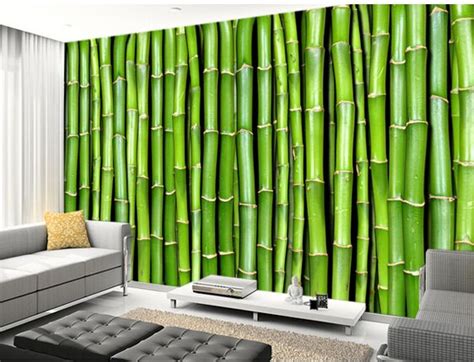 Custom Photo Wallpaperbamboo3d Stereoscopic Wallpaper For Living Room