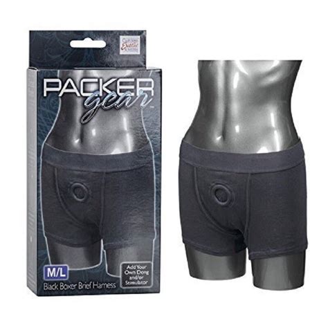 Packer Gear Black Boxer Strap On Harness Ml Adult Couple Foreplay Sex