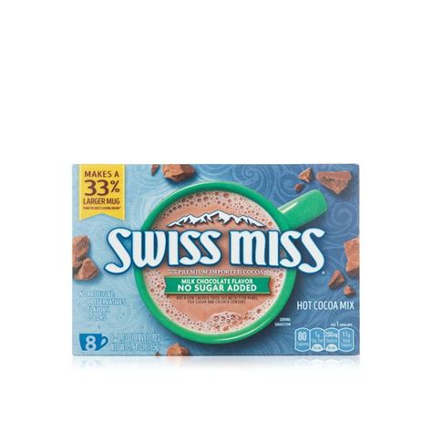 Swiss Miss No Added Sugar Milk Chocolate Hot Cocoa Drink Mix 8 Sachets
