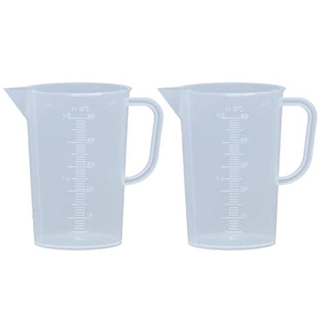 2 Vasos Graduados De Plástico De 05 L Con Asas Vaso De Medición De