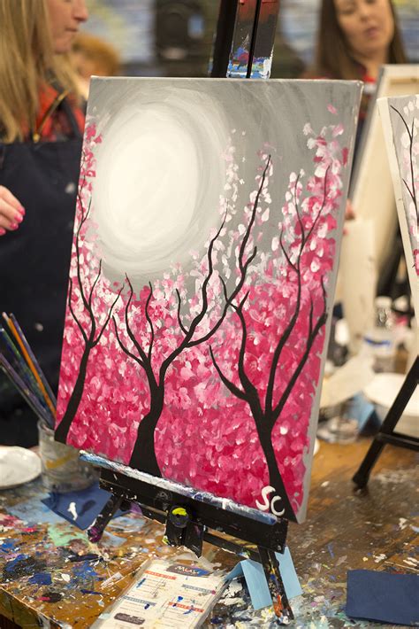 Girls Night Paint And Sip Ideas At Home Draw Heat