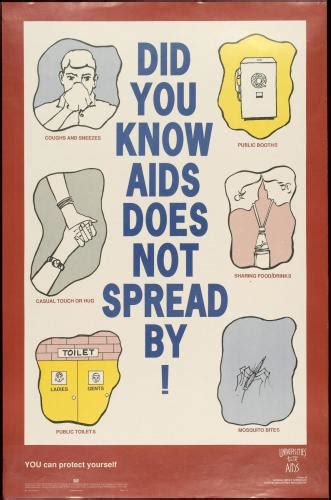 Did You Know Aids Does Not Spread By Aids Education Posters