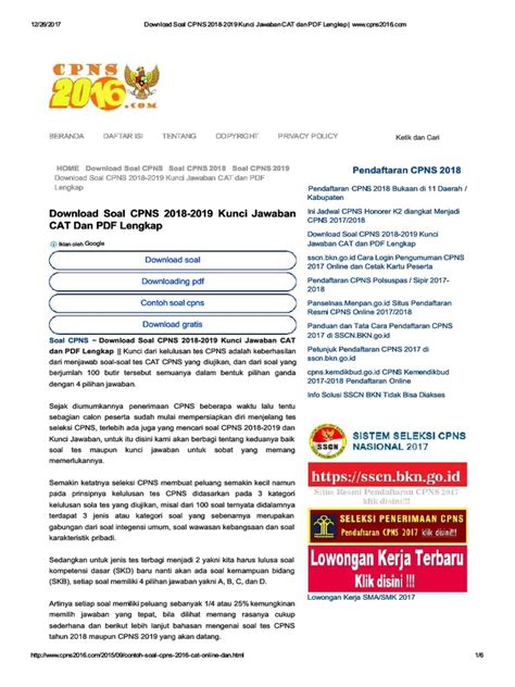 Perhitungan distribusi frekuensi pada data berkelompok. Kumpulan Soal Cpns Dan Jawabannya Pdf Gratis - Revisi Sekolah