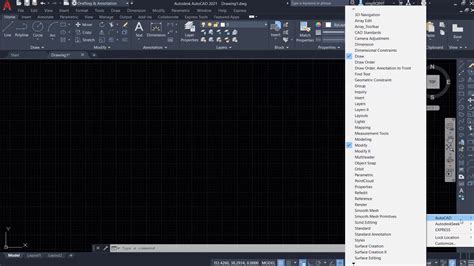Autocad 2021 Tutorial How To Show Up Toolbars Youtube