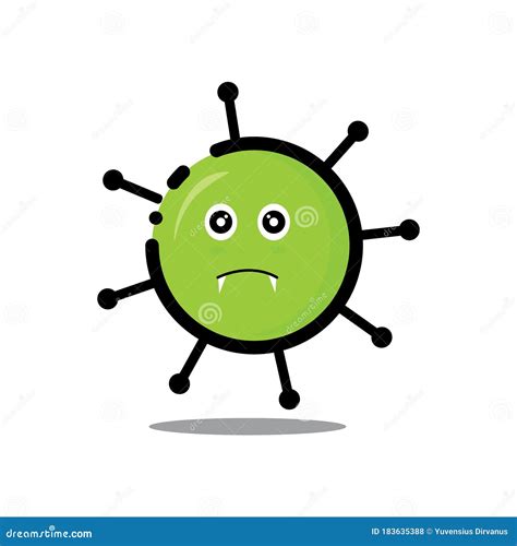 Corona Virus Character Illustrations Are Suitable For Ads Emoticons