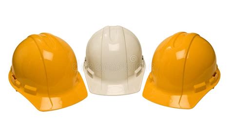 Construction Helmets On White Stock Image Image Of Handy Great 46486497