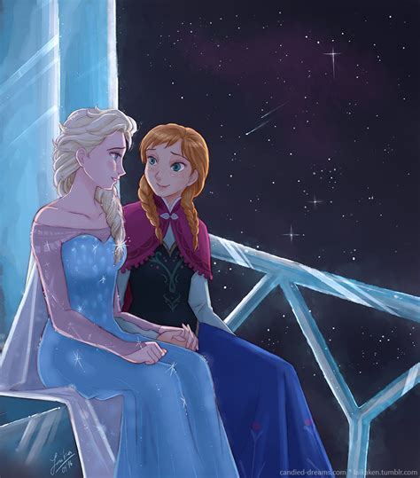 Frozen Queen Elsa X Princess Anna Elsanna Frozen Disney Movie