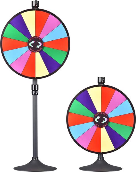 Winspin 24 Inch Heavy Duty Prize Wheel Dual Use Adjustable Tabletop And