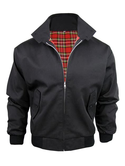 Mens Relco Classic Harrington Jacket Coat Mod Tartan Check Lining Ebay